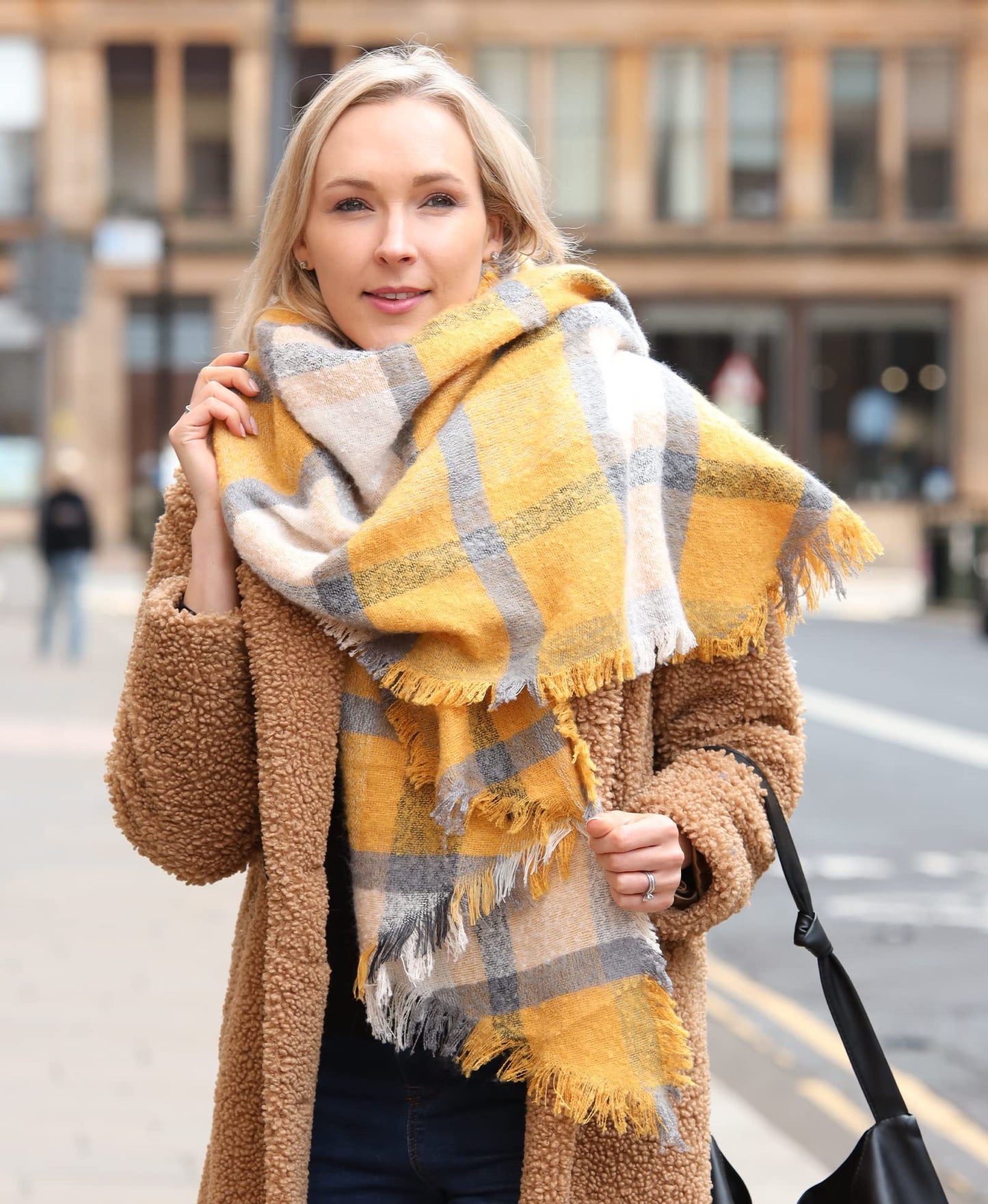 Style Slice Women's Tartan Scarf Thick Warm Blanket Ladies Scarves, Plaid Check Long Large Oversized Soft Shawl and Wrap Christmas Gifts for Women