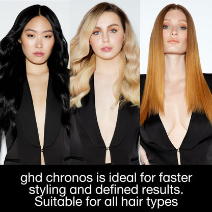 ghd Chronos Professional Styler, Black - Our Best Hair Straightener, One Stroke High-Definition Results That Last 24hrs, 3X More Breakage Protection, 2X Less frizz, 20 sec Heat up, 10 min Sleep Mode