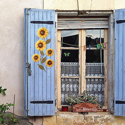 Plipdhy Metal Sunflower Wall Decorations,Garden Wall Art Outdoor Indoors,Metal Flowers Wall Hanging Ornament for Porch,Patio,Kitchen,Living Room,Farmhouse,Balcony