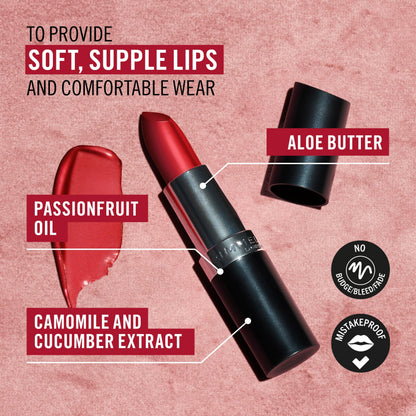 Rimmel Lasting Finish Lipstick 006 Pink Blush, Creamy Satin Finish, Long Lasting 8 HR Wear, Comfortable Formula, Rich Pigment