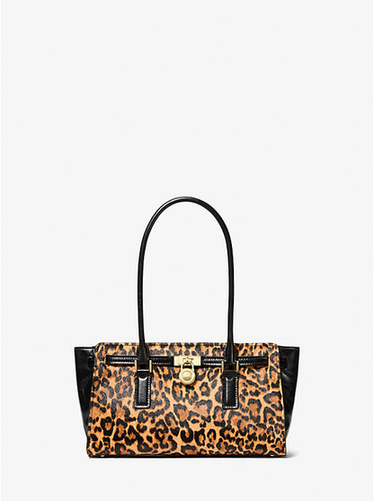 Michael Kors - Hamilton Moderne Small Leopard Print Calf Hair Satchel