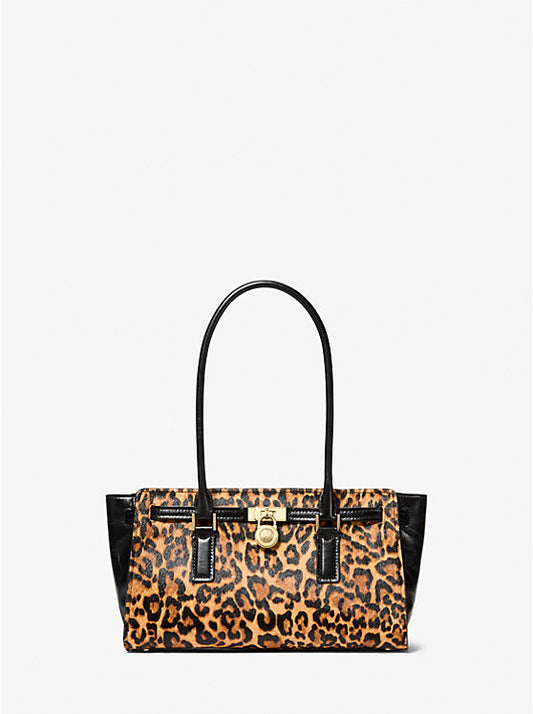 Michael Kors - Hamilton Moderne Small Leopard Print Calf Hair Satchel