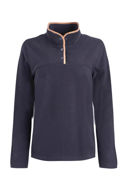 Weird Fish - Harriet Funnel Neck Microfleece Midnight