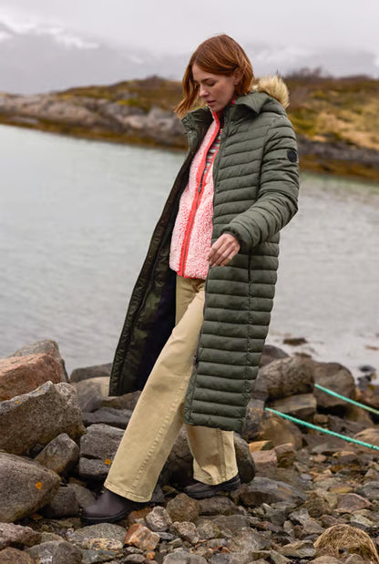 Weird Fish - Kempley Lightweight Padded Mid-Line Hooded Jacket Deep Lichen Green