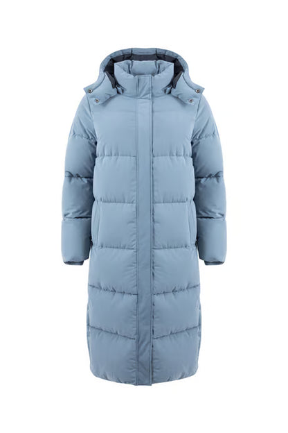 Weird Fish - Kenley Heavyweight Longline Duvet Coat Lake Blue