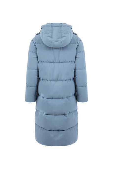 Weird Fish - Kenley Heavyweight Longline Duvet Coat Lake Blue