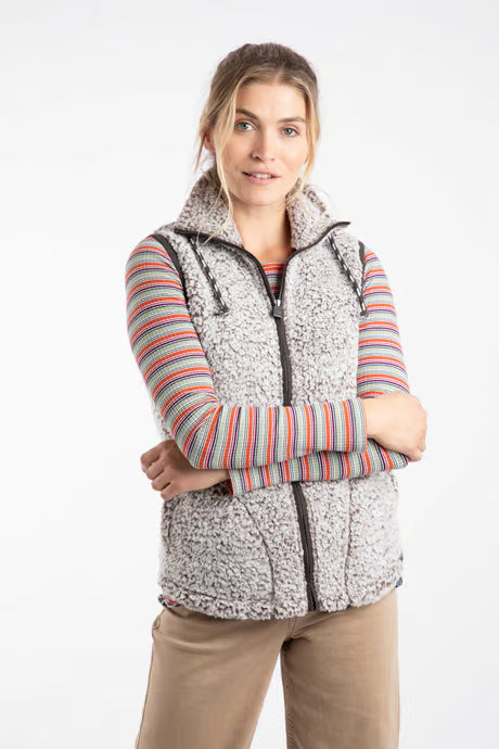 Weird Fish - Raia Cosy Fleece Gilet Bronze