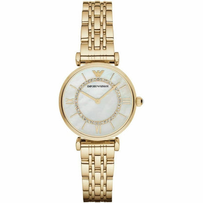 Emporio Armani AR1907 Mother of Pearl Dial Gold-Tone Stainless Steel Ladies Watch