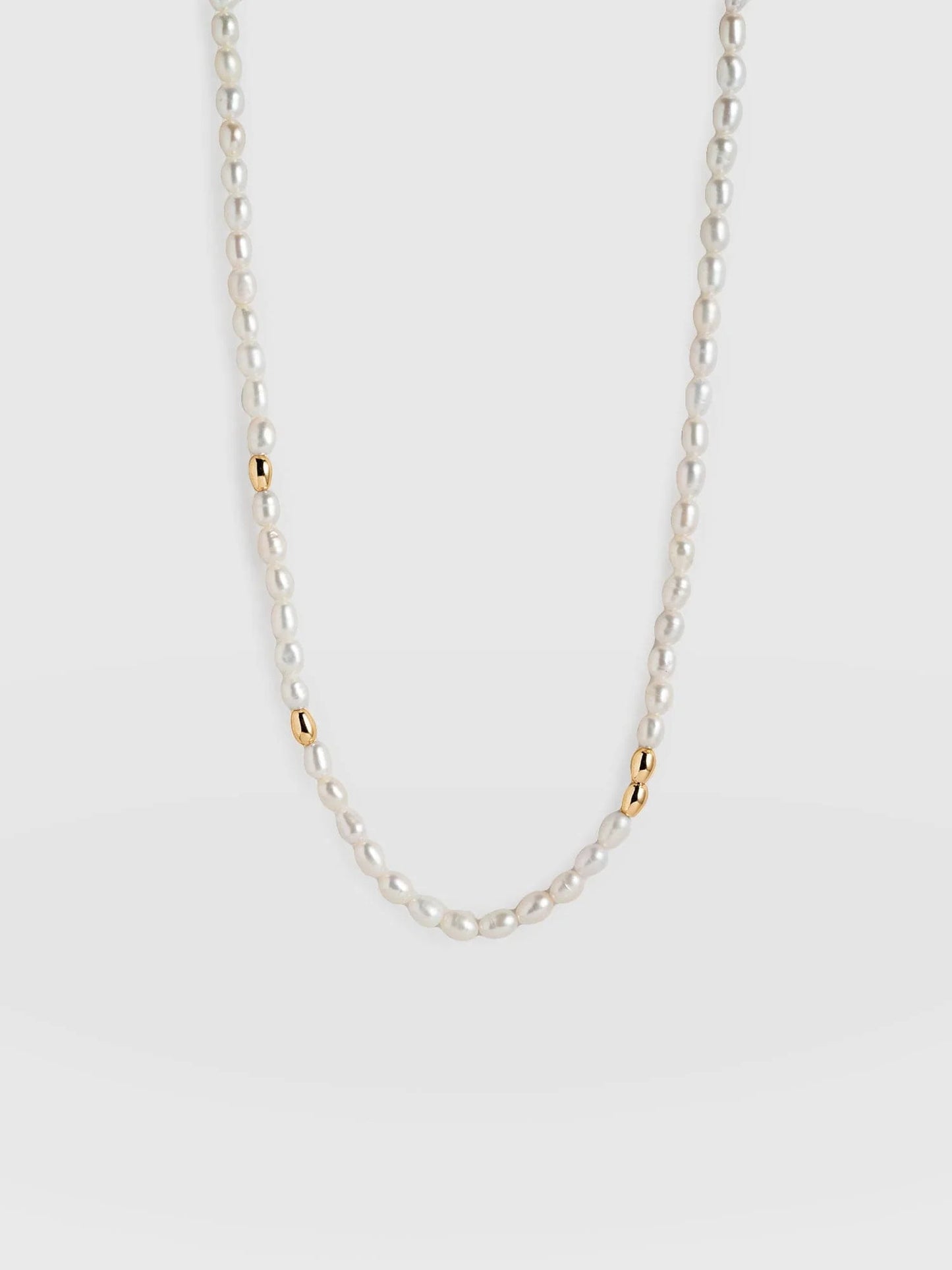 Saint + Sofia - Jacqueline Pearl Necklace - Gold