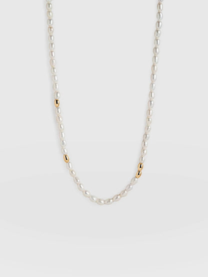 Saint + Sofia - Jacqueline Pearl Necklace - Gold
