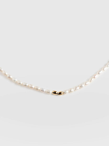 Saint + Sofia - Jacqueline Pearl Necklace - Gold