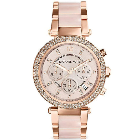 Michael Kors MK5896 Parker Chronograph Ladies Watch Rose Gold