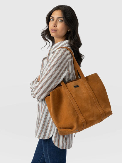 Saint + Sofia Reagan Tie Shirt - Beige Stripe