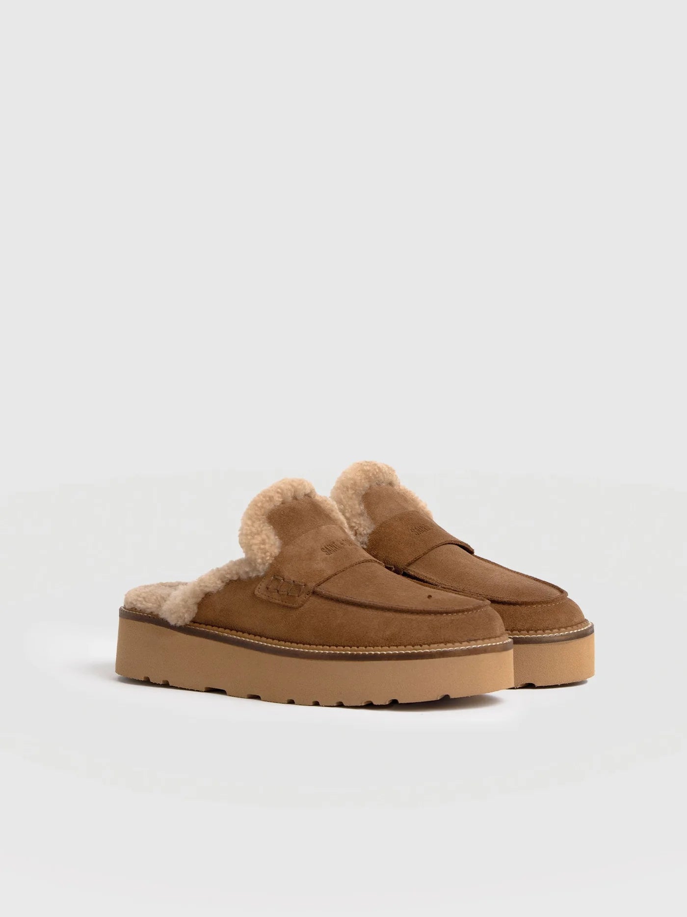 Saint + Sofia - Sloane Shearling Clog - Camel