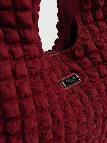 Saint + Sofia - Soho Shoulder Tote Bag - Burgundy